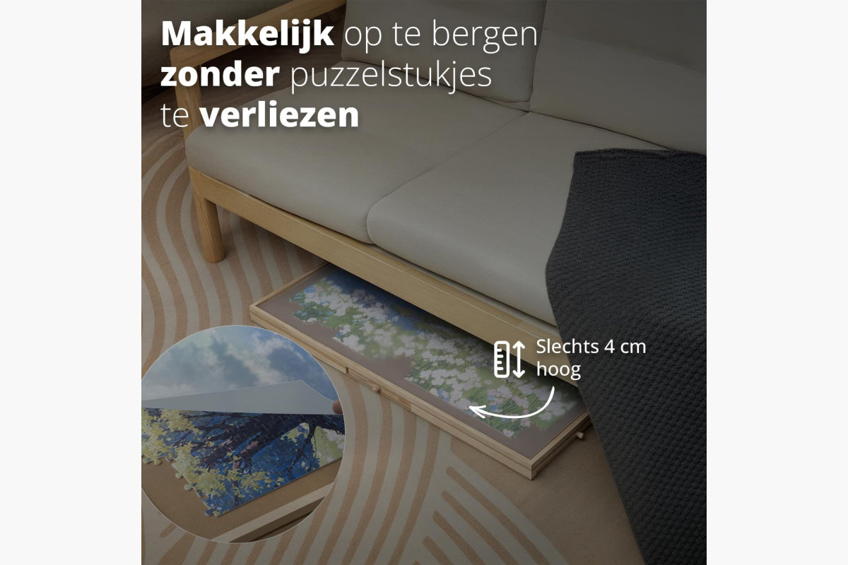Draaibaar houten puzzelbord met opbergsysteem (1000 stuks) - afbeelding 3